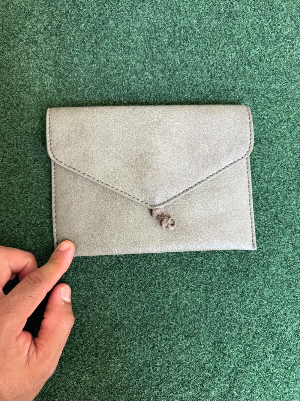Anthropologie Sage Green Envelope Wallet